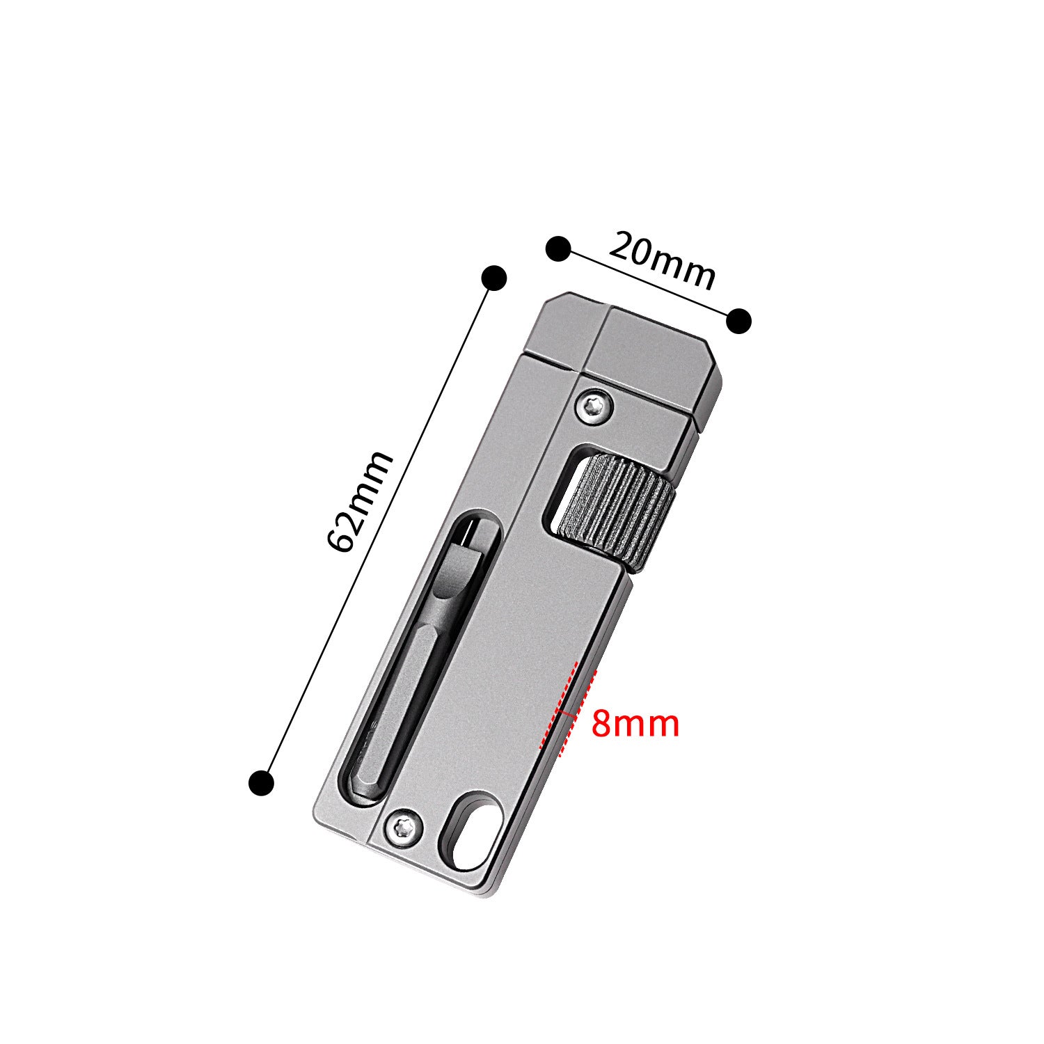 Titanium Alloy Screwdriver And Wrench Small EDC Multifunctional Tool Outdoor Portable Pocket Tool Gray New