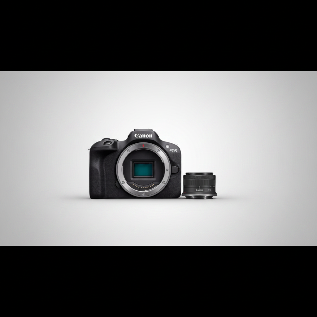 Canon EOS R100 Tükörnélküli fényképezőgép + RF-S 18-45mm F4.5-6.3 IS STM Lencse - Fekete