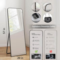 57x20 Inch FullLength Mirror Black Door Premium Edition