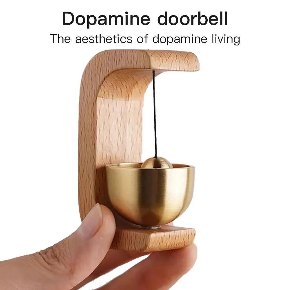 Magnetic Copper Wind-bell with Beech Wood and Brass
