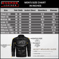 MEN BLACK LEATHER BIKER JACKET HEBRON