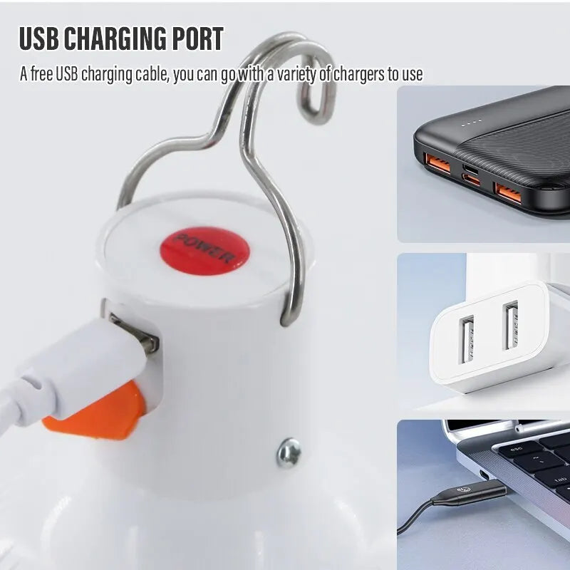 USB Rechargeable LED Outdoor Lantern for Camping & Emergency