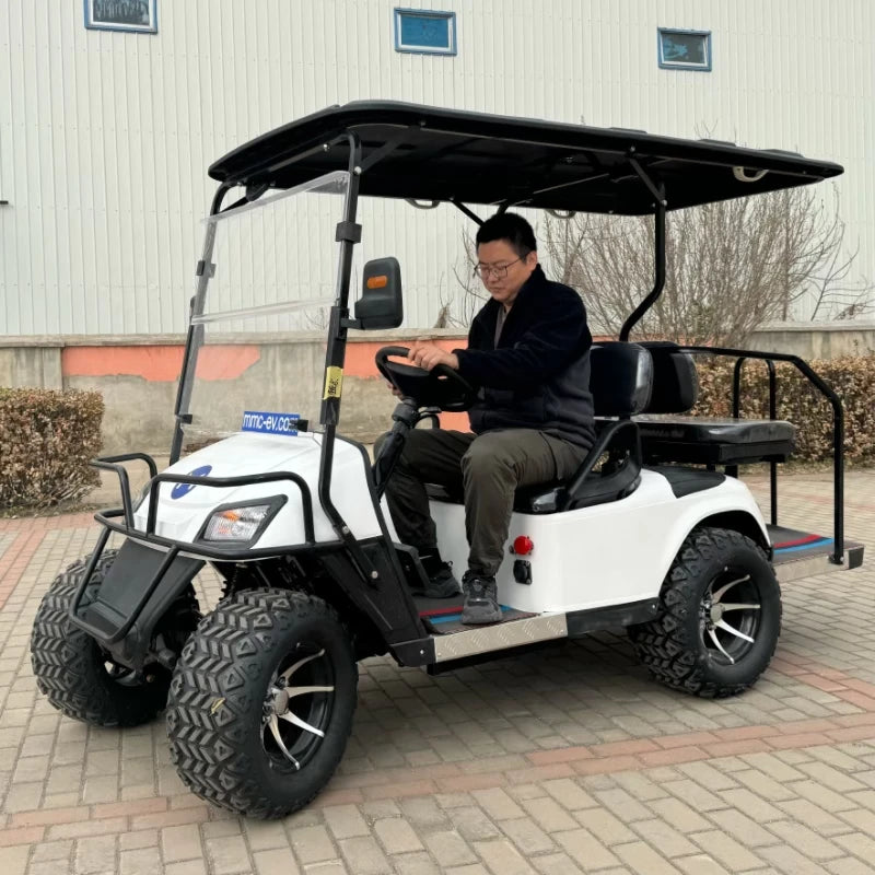 MMC 4WD Electric Golf Cart Custom Brand Solar Panels 4000/5000/7000W 48/60/72V Capacity for 2 4 6 People Modern 4WD Golf Cart