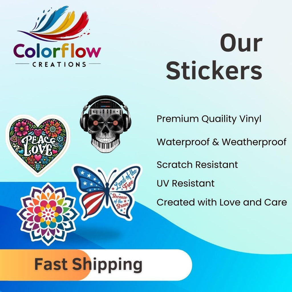 Colorful Mandala Sticker: Geometric Vinyl Decal for Laptops, Journals