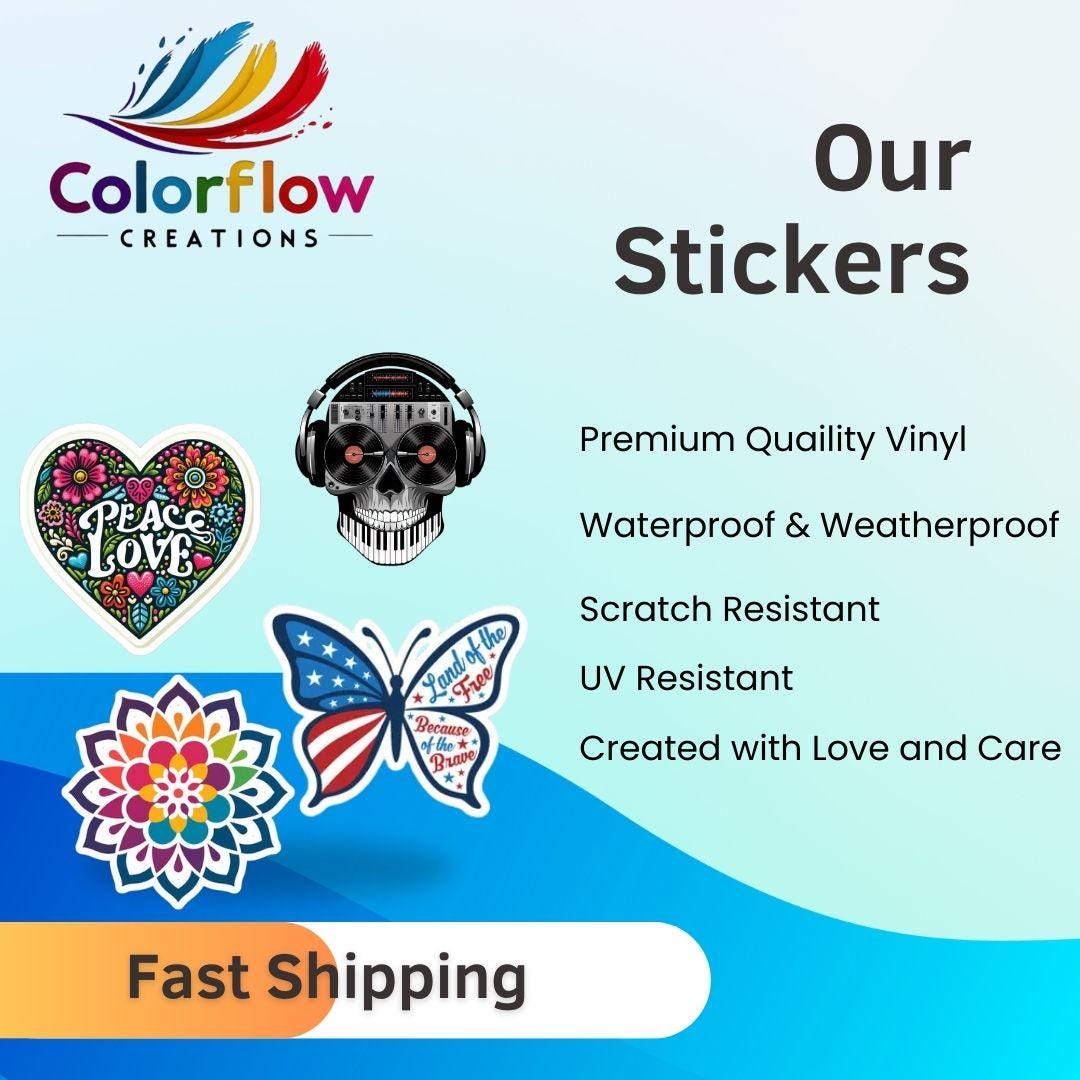 Colorful Mandala Sticker: Geometric Vinyl Decal for Laptops, Journals