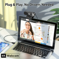 Webcam with Auto-Focus & Privacy (4K Ultra HD USB)